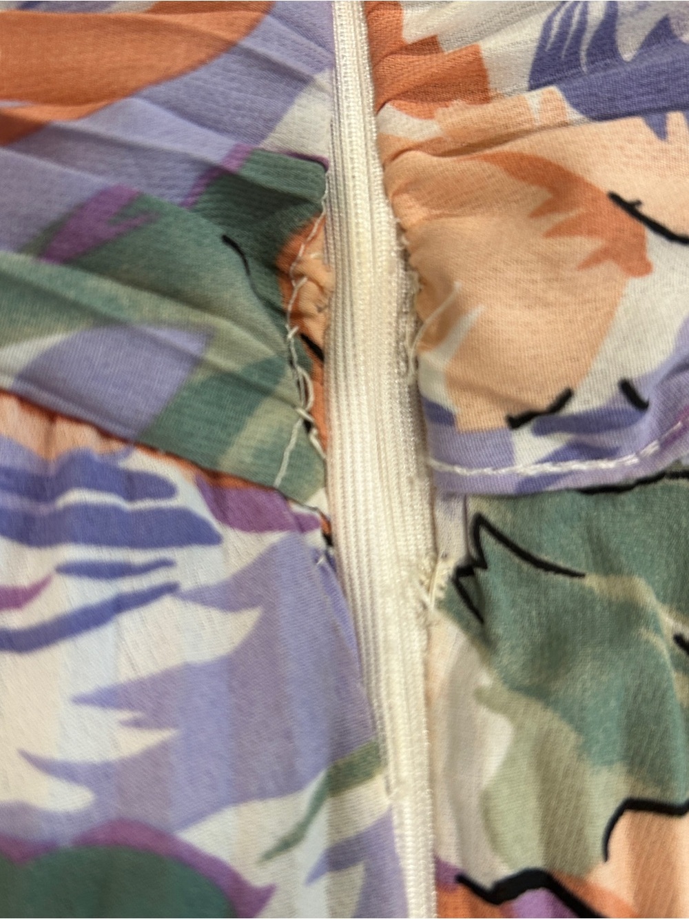 Astr Floral Pleated Midi Dress in Lavender, Peach, Green - Picture 10 of 10
